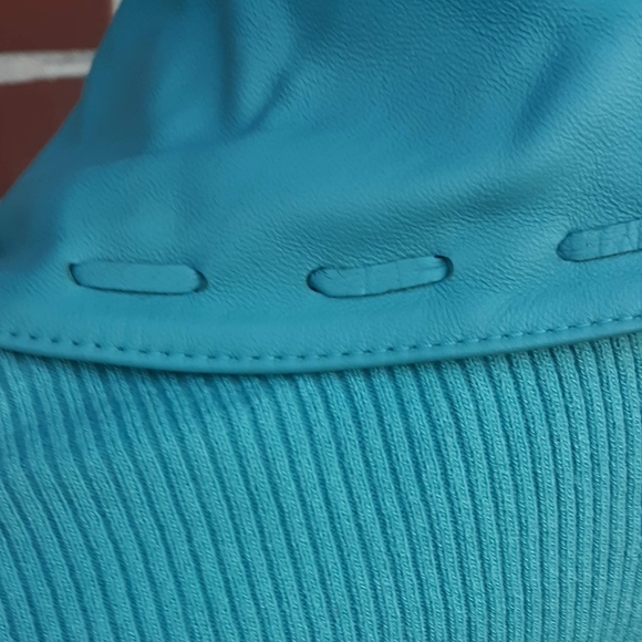 One Girl Who Leather Sweater Jacket Fringe Small - Picture 5 of 8